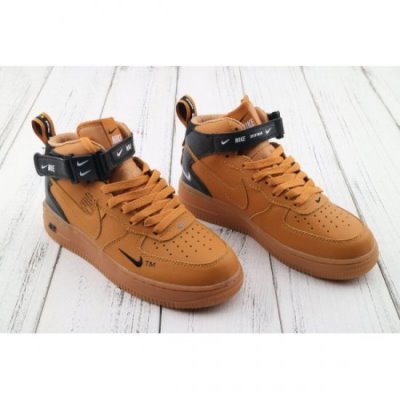 Nike Erkek Air Force 1 Af1 '07 Mid Lv8 Kahverengi / Siyah Kaykay Ayakkabı Türkiye - G1SBM3CM